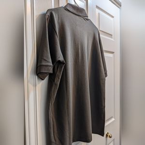 Y2K NWT Brown Pure Cotton Golf Shirt. Men's Med fit